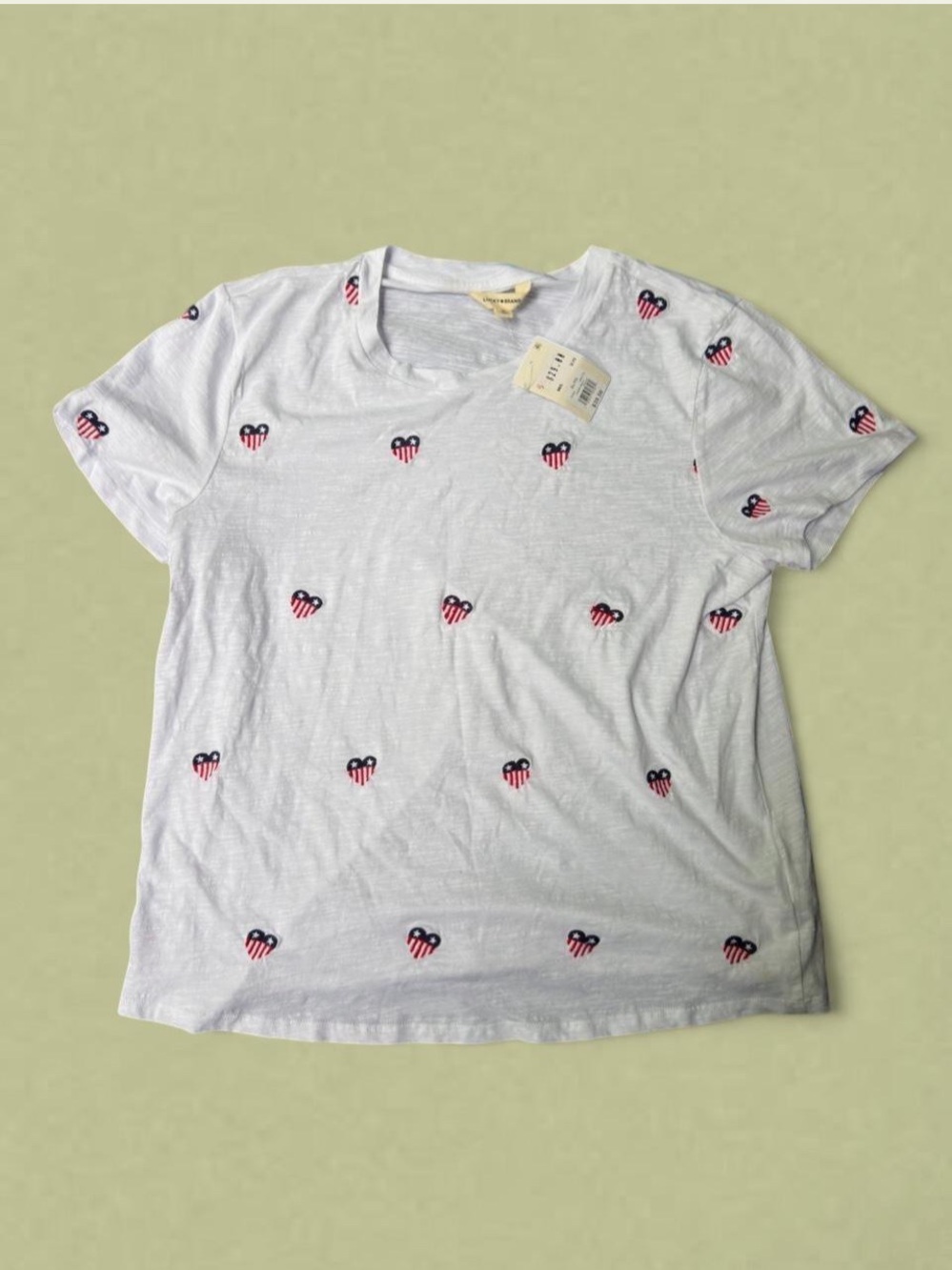 Lucky flag Heart-Print Tee